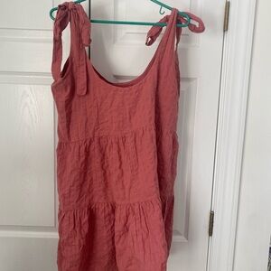 Sleeveless Pink Tiered Dress